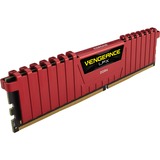 Corsair DIMM 32 GB DDR4-2666 (2x 16 GB) Dual-Kit, Arbeitsspeicher rot, CMK32GX4M2A2666C16R, Vengeance LPX, INTEL XMP