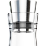 Emsa FLOW Slim Kühlkaraffe aus Glas, Kanne transparent/edelstahl, mit Kühlstation