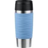 Emsa TRAVEL MUG Waves Thermobecher hellblau/edelstahl, 0,36 Liter