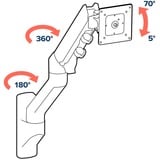 Ergotron HX Monitor Arm, Monitorhalterung weiß