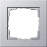Gira Abdeckrahmen Einfeld bruchsicher lackierter Thermoplast mit Klemmbefestigung IP21 aluminium, Retail