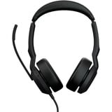 Jabra Evolve2 50, Headset schwarz, Microsoft Teams Version, Bluetooth 5.2, USB-C und USB-A, Stereo