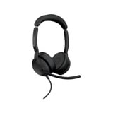 Jabra Evolve2 50, Headset schwarz, Microsoft Teams Version, Bluetooth 5.2, USB-C und USB-A, Stereo