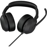 Jabra Evolve2 50, Headset schwarz, Microsoft Teams Version, Bluetooth 5.2, USB-C und USB-A, Stereo