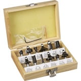 KWB Oberfräser-Set, 12-teilig Schaft Ø 8mm, in Holzkiste