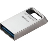 Kingston DataTraveler Micro 64 GB, USB-Stick silber, USB-A 3.2 Gen 1