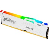 Kingston FURY DIMM 16 GB DDR5-6400, Arbeitsspeicher weiß, KF564C32BWA-16, FURY Beast RGB, INTEL XMP