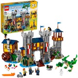 LEGO 31120 Creator Mittelalterliche Burg, Konstruktionsspielzeug 3-in-1 Set mit Drachen Figur