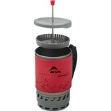 MSR WindBurner Personal Stove System 1L Red, Gaskocher grau/rot, für 1 Person, 5-teiliges Kochset, Modell 2021