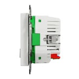 Merten Connected Schutzkontaktsteckdose mit Ein-/Ausschalter, 16 Ampere, Unterputz, glänzend weiß (glänzend), Retail