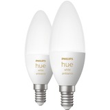 Philips HUE White Ambiance E14, LED-Lampe Doppelpack, ersetzt 25 Watt