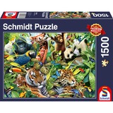 Schmidt Spiele Puzzle Kunterbunte Tierwelt 