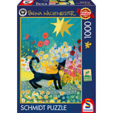 Schmidt Spiele Rosina Wachtmeister: Katze im Blütenmeer, Puzzle 1000 Teile