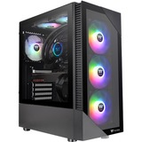 Thermaltake View 200 TG ARGB, Tower-Gehäuse schwarz, Tempered Glass