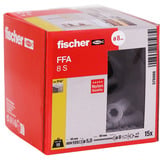 fischer Porenbetondübel FFA 8 S hellgrau, 15 Stück, mit Schraube