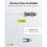 goobay Ethernet-Adapterkabel USB-A 3.2 Gen1 > RJ-45, Slim weiß, 2 Meter