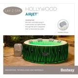 Bestway Whirlpool LAY-Z-SPA Hollywood AirJet, Ø 196cm x 66cm, Schwimmbad mehrfarbig/schwarz, LED-Design mit Farbwechsel