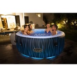 Bestway Whirlpool LAY-Z-SPA Hollywood AirJet, Ø 196cm x 66cm, Schwimmbad mehrfarbig/schwarz, LED-Design mit Farbwechsel