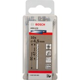 Bosch Metall-Spiralbohrer HSS-Co, Ø 4,5mm 10 Stück, Arbeitslänge 47mm
