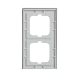 Busch-Jaeger Rahmen zwei-fach, Designlinie Busch-axcent pur, Glas, glänzend, Schutzart IP20 weiß (glänzend), Retail