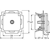 Busch-Jaeger Steckdose mit Klappdeckel abschließbar gleichschließend Retail