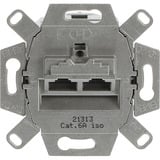 Busch-Jaeger UAE-Doseneinsatz Kategorie 6, 2-fach, Typ 0218/12-101, Unterputz, geschirmt grau, Retail