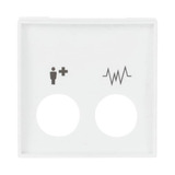 Busch-Jaeger Zentralscheibe studioweiß, Abdeckung weiß, Retail