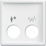 Busch-Jaeger Zentralscheibe studioweiß, Abdeckung weiß, Retail