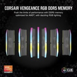 Corsair DIMM 32 GB DDR5-6000 (2x 16 GB) Dual-Kit, Arbeitsspeicher schwarz, CMH32GX5M2D6000Z38, VENGEANCE RGB DDR5, AMD EXPO