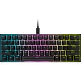 Corsair K65 RGB MINI, Gaming-Tastatur schwarz, DE-Layout, Cherry MX RGB Speed Silver