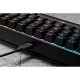 Corsair K65 RGB MINI, Gaming-Tastatur schwarz, DE-Layout, Cherry MX RGB Speed Silver