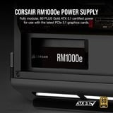 Corsair RM1000e Generalüberholt, PC-Netzteil schwarz, 2x 12 Pin High Power GPU, 2x PCIe, Kabel-Management, 1000 Watt