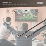 Digitus HDMI AOC Hybrid Glasfaserkabel, UHD 4K schwarz, 15 Meter