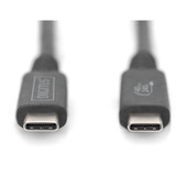 Digitus USB4 Gen 3x2 Kabel, USB-C Stecker > USB-C Stecker, 40Gbit/s schwarz, 1 Meter, PD 3.1, Laden mit 240 Watt