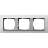 Gira Abdeckrahmen drei fach mit Zwischenrahmen, Abdeckung weiß, Retail