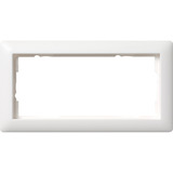 Gira Abdeckrahmen zweifach Rahmen Standard 55, Abdeckung weiß (matt), Retail