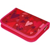Herlitz Loop Plus Sweet Hearts, Schulranzen rot, inkl. 16 tlg. Schüleretui, Faulenzermäppchen, Sportbeutel