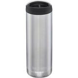 Klean Kanteen Trinkflasche TKWide VI vakuumisoliert, 473ml edelstahl (gebürstet), mit schwarzer Café Cap