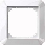 Merten Rahmen einfach mit glänzender Oberfläche, Thermoplast, Schutzart IP20, Maße 80,5x80,5x10,1 mm weiß (glänzend), Retail