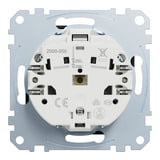 Merten Steckdose mit Lichtauslass, Schutzkontaktsteckdose Typ F, mit LED-Beleuchtung, System M schwarz (matt), Retail