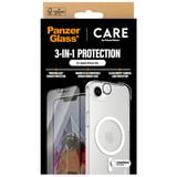 PanzerGlass Flagship 3-in-1 Set transparent/weiß, iPhone 16e, MagSafe, EasyAligner
