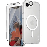 PanzerGlass Flagship 3-in-1 Set transparent/weiß, iPhone 16e, MagSafe, EasyAligner