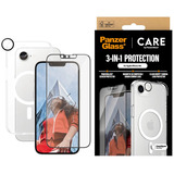 PanzerGlass Flagship 3-in-1 Set transparent/weiß, iPhone 16e, MagSafe, EasyAligner