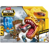 ZURU Metal Machines - Spielset T-Rex Angriff Rennbahn mit Looping + Auto 