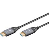 goobay Optisches Hybrid Ultra High-Speed HDMI Kabel (AOC) 8K / 60Hz schwarz/grau, 20 Meter, 48 Gbit/s