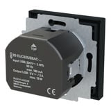 0 Schutzkontaktsteckdose mit USB Typ A und USB Typ C Anschlüssen schwarz, Retail
