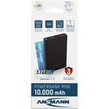 Ansmann Powerbank 10000 mAh PB222PD schwarz, 10.000 mAh, PD, Quick Charge 3.0
