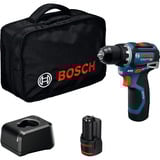 Bosch Akku-Bohrschrauber GSR 12V-32 Professional, 12Volt blau/schwarz, 2x Li-Ionen Akku 2,0Ah, Werkzeugtasche