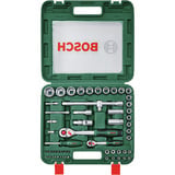 Bosch Heimwerken & Garten 1/4" + 1/2" Ratschen Set mit Steckschlüsseln, 60-teilig grün, Drehmoment bis 768 Nm, im Koffer