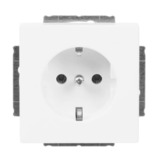 Busch-Jaeger Schutzkontakt-Steckdose CEE 7/3 Typ F, Unterputz, 16 Ampere, 250 Volt, mit Durchschleiffunktion weiß (matt), Retail